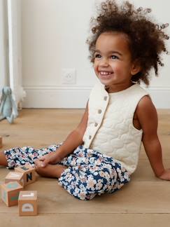Baby-Pullover, Strickjacke, Sweatshirt-Strickjacke-Baby Steppweste mit Wattierung aus Recycling-Polyester