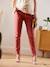 Pantalon chino de grossesse rouge 