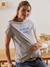 T-shirt à message grossesse et allaitement en coton bio gris chiné 
