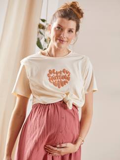 Umstandsmode-Stillmode-Kollektion-T-Shirt mit Message-Print für Schwangerschaft & Stillzeit