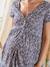 T-shirt blouse grossesse et allaitement marine imprimé+rouge imprimé 