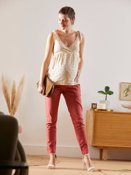 Umstands-Chinohose rot 