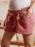 Umstands-Shorts aus Musselin wollweiß+ziegelrot 
