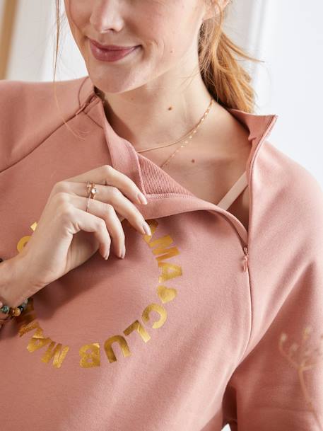 Sweatshirt für Schwangerschaft & Stillzeit mit Message-Print blush 