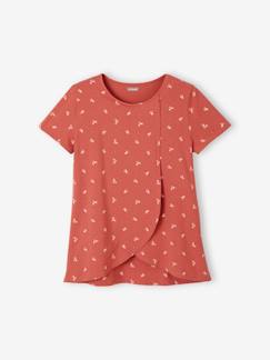 Vêtements de grossesse-Collection allaitement-T-shirt grossesse et allaitement pans croisés pour allaiter