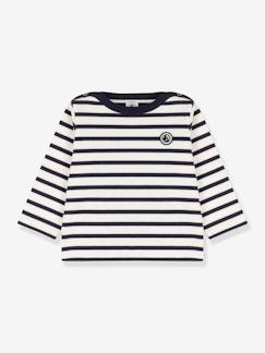 Bébé-Marinière bébé manches longues en coton bio PETIT BATEAU