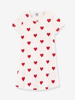 -Mädchen Nachthemd aus Bio-Baumwolle PETIT BATEAU, Herzen