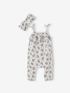 Baby-Latzhose, Overall-Baby-Set: Overall & Haarband