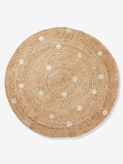 Océane Kollektion-Kinderzimmer Jute-Teppich mit goldenen Tupfen