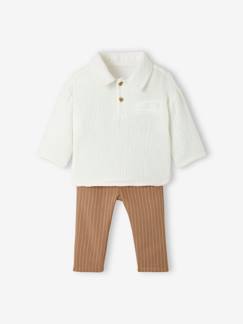 Bébé-Ensemble-Ensemble chemise et pantalon rayé bébé de cérémonie