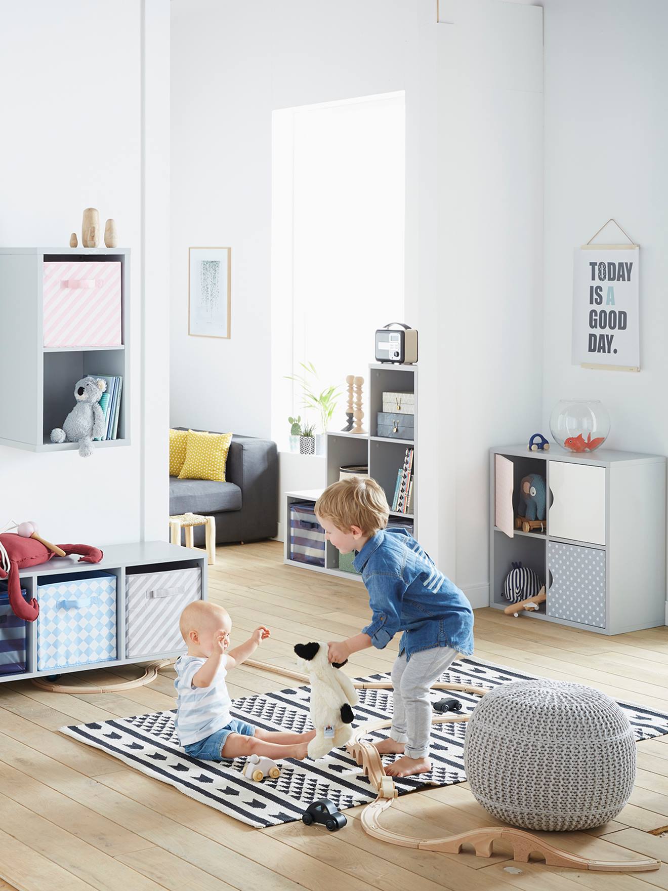 Meuble bas de rangement Comptine - blanc, Chambre et rangement