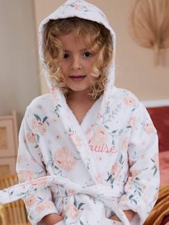 Mädchen-Bademantel-Kinder Bademantel ROSENTRAUM, personalisierbar