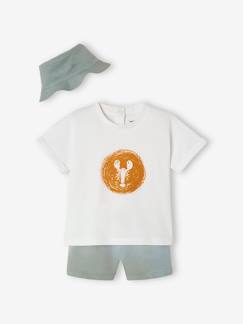 Baby-Set-Jungen Baby-Set: T-Shirt, Shorts & Hut