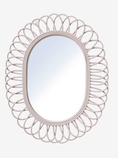 Linge de maison et décoration-Décoration-Miroir-Miroir ovale en rotin DOUCE PROVENCE