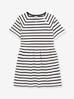 Mädchen-Kleid-Mädchen Kleid mit kurzen Ärmeln PETIT BATEAU