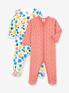 Baby-Strampler, Pyjama, Overall-2er-Pack Baby Strampler aus Bio-Baumwolle PETIT BATEAU