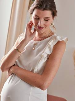 Vêtements de grossesse-Collection allaitement-Débardeur volanté grossesse et allaitement