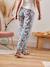 Pantalon de grossesse en viscose imprimée fleuri vert forêt+vert imprimé terracota 