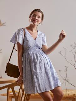 Umstandsmode-Kleid-Kurzes Kleid für Schwangerschaft und Stillzeit