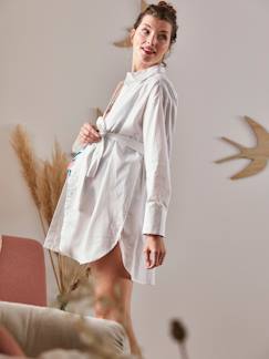 Umstandsmode-Bluse, Tunika-Popeline-Bluse für Schwangerschaft & Stillzeit