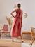 Ärmelloses Maxikleid für Schwangerschaft & Stillzeit braun 