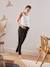 Pantalon fluide de grossesse en maille unie noir 