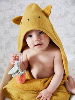 Baby-Badecape, Bademantel-Bio-Kollektion: Baby Kapuzenbadetuch & Waschhandschuh