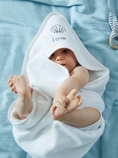 Baby-Badecape, Bademantel-Baby Kapuzenbadetuch & Waschhandschuh, personalisierbar