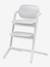 3-in-1-Set: Hochstuhl „Lemo 2“ CYBEX blau (Stone blue)+sandfarben (Sand white)+schwarz (Stunning black)+weiss  (All white) 