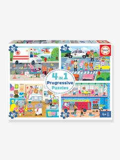 Jouet-4 Puzzles Progressifs Héros en Action - EDUCA