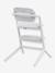 3-in-1-Set: Hochstuhl „Lemo 2“ CYBEX blau (Stone blue)+sandfarben (Sand white)+schwarz (Stunning black)+weiss  (All white) 