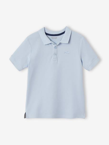 Jungen Poloshirt, kurze Ärmel elektrisch blau+grau meliert+hellblau+KHAKI+marine+pastellgelb+ROT+weiß 