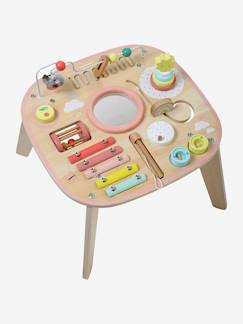 Spielzeug-Erstes Spielzeug-Erstes Lernspielzeug-Baby-Spieltisch mit Musikinstrumenten, Holz FSC®