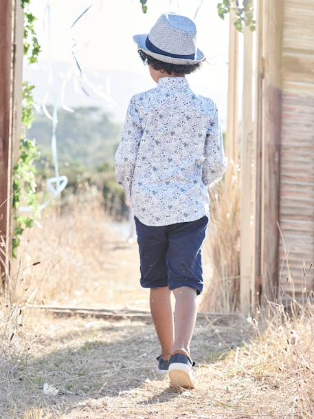 Festliche Jungen Bermudas blau+HELLBEIGE+MARINE+salbeigrün 