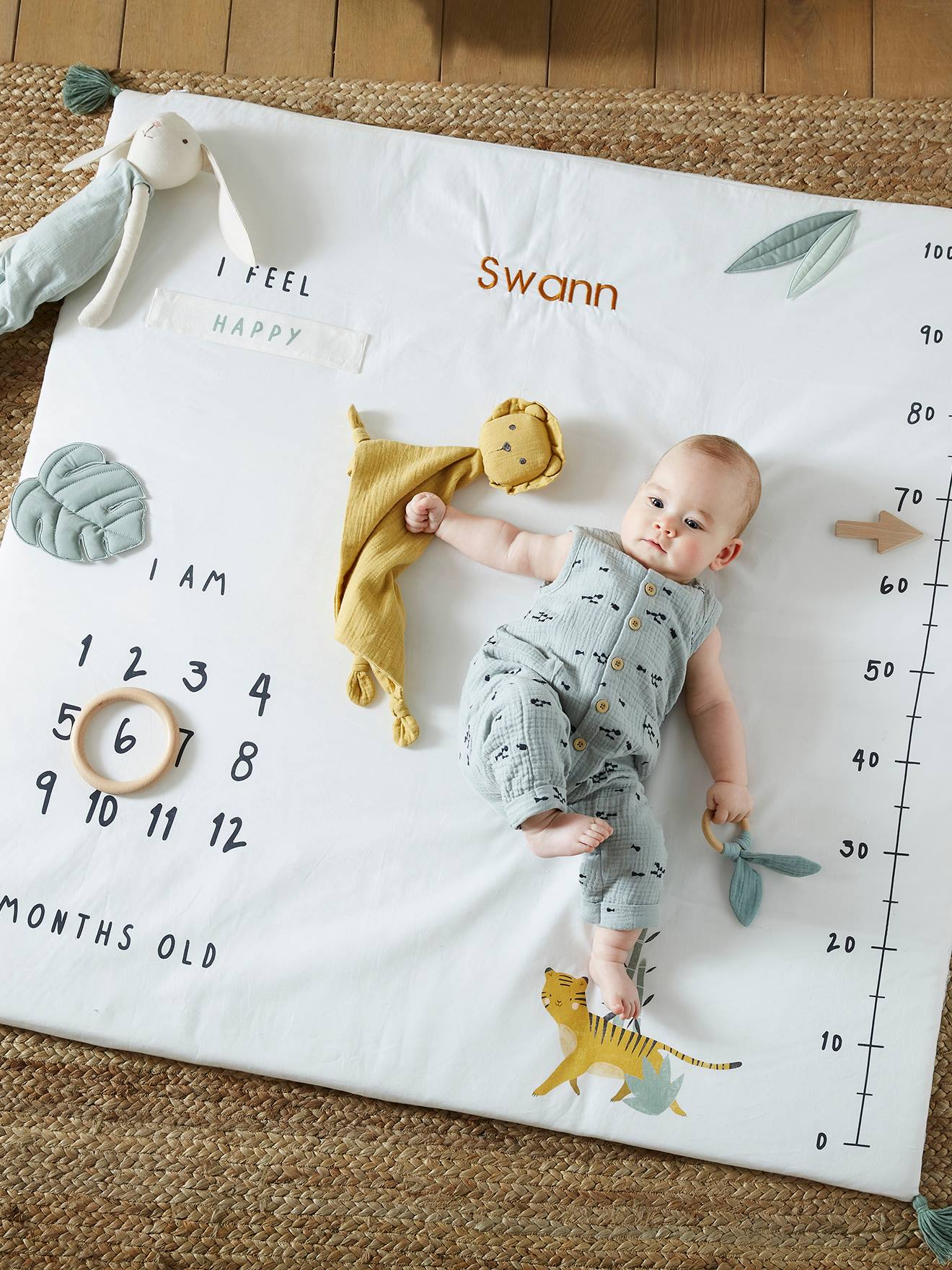 Cadre photo en bois personnalisable avec texte pour bébé, nouveau né,  cadeau de naissance Modèle 2 : : Bébé et Puériculture