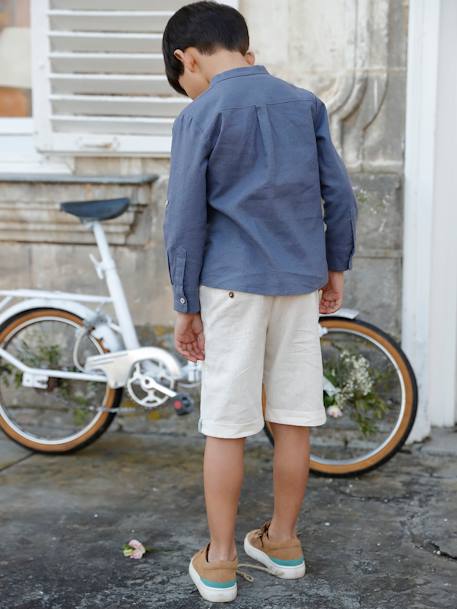 Festliche Jungen Bermudas blau+HELLBEIGE+MARINE+salbeigrün 