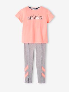 Fille-Ensemble-Ensemble sport 3 pièces brassière + legging + t-shirt fille