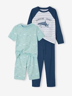 Junge-Pyjama, Overall-Jungen-Set: Schlafanzug & kurzer Schlafanzug Oeko-Tex®