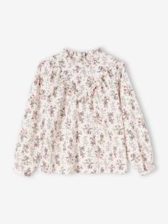 Fille-Chemise, blouse, tunique-Blouse victorienne imprimée fleurs fille