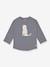 T-shirt anti-UV manches longues LÄSSIG gris imprimé+olive+rose poudré 