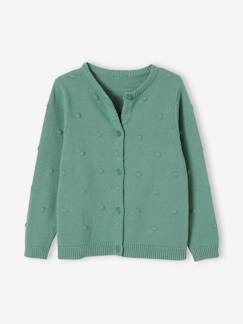 Mädchen-Pullover, Strickjacke, Sweatshirt-Mädchen Cardigan mit Struktureffekt