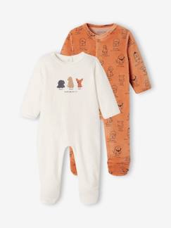 Bébé-Pyjama, surpyjama-Lot de 2 dors-bien bébé garçon "chiens" en velours