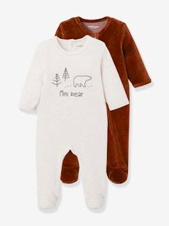 Pyjamas du grand soir-Dors-bien "mini-bear" bébé en velours
