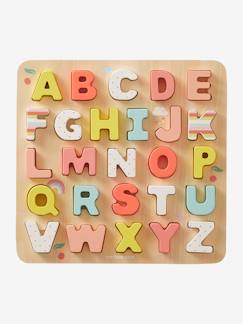 Jouet-Jeux éducatifs-Puzzle lettres à encastrer en bois