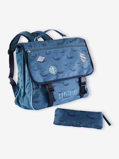 Junge-Accessoires-Schulranzen, Federmäppchen-Jungen Schultasche mit Federmappe „Kapitän“