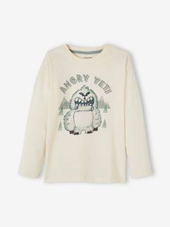 Nouvelle Collection-Garçon-Tee-shirt Yeti garçon avec application en sherpa