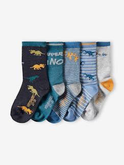 Garçon-Sous-vêtement-Lot de 5 paires de chaussettes dinosaures garçon