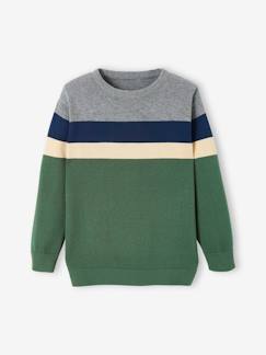 Junge-Pullover, Strickjacke, Sweatshirt-Jungen Feinstrickpullover mit Streifen