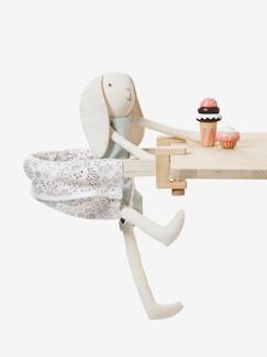 Spielzeug-Babypuppen und Puppen-Babypuppen und Zubehör-Puppen-Tischsitz, Stoff/Holz FSC®
