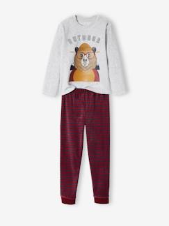 Junge-Pyjama, Overall-Jungen Samt-Schlafanzug, Bär